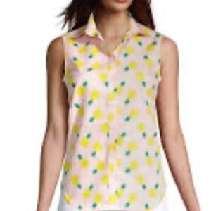 Lands End Sleeveless Button Down Shirt